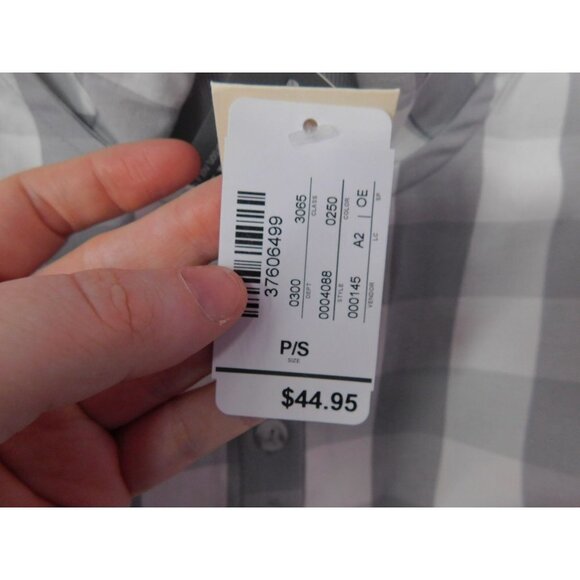 SALE NWT Christopher & Banks Petite Checkered Blouse Women Small Gray - Picture 12 of 14